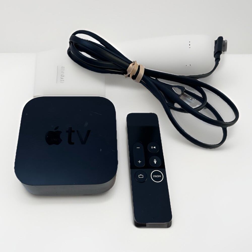 Apple TV 4K 1st Gen A1842 Media Streamer With Remote and Power Cable